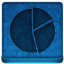 Blue Statistics Round Icon 64x64 png
