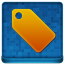 Blue Tag Coloured Icon 64x64 png