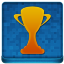Blue Trophy Coloured Icon 64x64 png