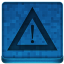 Blue Warning Icon 64x64 png