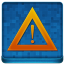 Blue Warning Coloured Icon 64x64 png