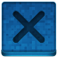 Blue X Icon 64x64 png