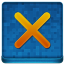 Blue X Coloured Icon 64x64 png
