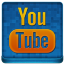 Blue YouTube Coloured Icon 64x64 png