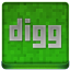 Green Digg Coloured Icon 64x64 png