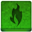 Green Fire Icon 64x64 png
