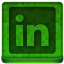 Green Linked In Icon 64x64 png