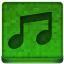 Green Music Icon 64x64 png