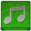 Green Music Coloured Icon 64x64 png