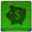 Green Piggy Icon 64x64 png