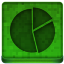 Green Statistics Round Icon 64x64 png