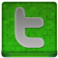 Green Twitter Coloured Icon 64x64 png