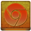 Orange Chrome Coloured Icon 64x64 png