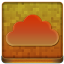 Orange Cloud Coloured Icon 64x64 png