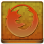 Orange Firefox Coloured Icon 64x64 png