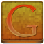 Orange Google Coloured Icon 64x64 png