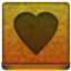 Orange Heart Icon 64x64 png