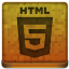 Orange HTML5 Icon 64x64 png