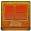 Orange LCD Coloured Icon 64x64 png