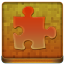 Orange Puzzle Coloured Icon 64x64 png