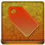 Orange Tag Coloured Icon 64x64 png