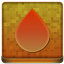 Orange Water Drop Coloured Icon 64x64 png
