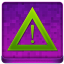 Pink Warning Coloured Icon 64x64 png