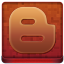 Red Blogger Coloured Icon 64x64 png