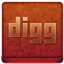 Red Digg Coloured Icon 64x64 png