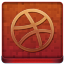 Red Dribbble Coloured Icon 64x64 png