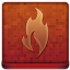 Red Fire Coloured Icon 64x64 png