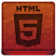 Red HTML5 Icon 64x64 png