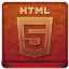 Red HTML5 Coloured Icon 64x64 png