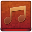 Red Music Coloured Icon 64x64 png