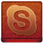 Red Skype Coloured Icon 64x64 png