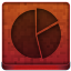 Red Statistics Round Icon 64x64 png