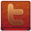 Red Twitter Coloured Icon 64x64 png