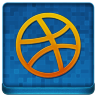 Blue Dribbble Coloured Icon 96x96 png
