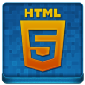 Blue HTML5 Coloured Icon 96x96 png
