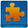 Blue Puzzle Coloured Icon 96x96 png