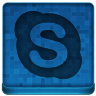 Blue Skype Icon 96x96 png