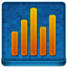 Blue Statistics Coloured Icon 96x96 png