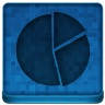 Blue Statistics Round Icon 96x96 png