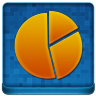 Blue Statistics Round Coloured Icon 96x96 png