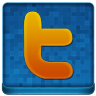 Blue Twitter Coloured Icon 96x96 png
