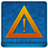 Blue Warning Coloured Icon 96x96 png