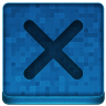 Blue X Icon 96x96 png