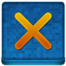 Blue X Coloured Icon 96x96 png