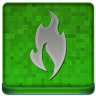 Green Fire Coloured Icon 96x96 png
