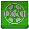 Green Poker Chip Coloured Icon 96x96 png